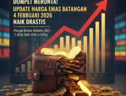 Dompet Meronta! Update Harga Emas Batangan 4 Februari 2026 Naik Drastis